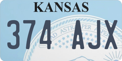 KS license plate 374AJX