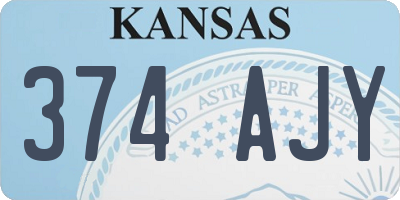KS license plate 374AJY