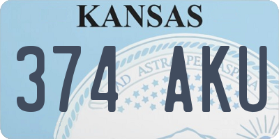 KS license plate 374AKU