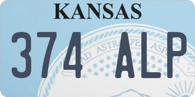 KS license plate 374ALP