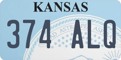 KS license plate 374ALQ