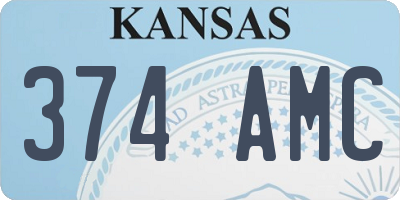 KS license plate 374AMC