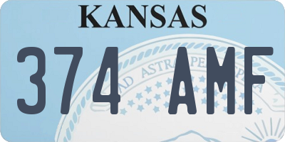 KS license plate 374AMF