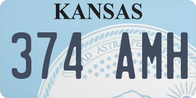 KS license plate 374AMH
