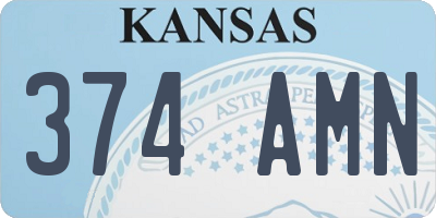 KS license plate 374AMN