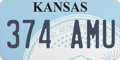 KS license plate 374AMU