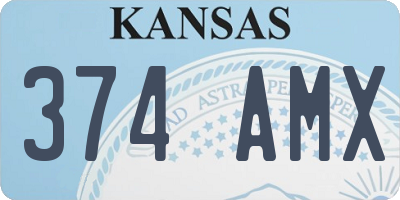 KS license plate 374AMX