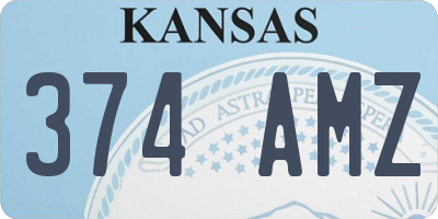 KS license plate 374AMZ