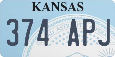 KS license plate 374APJ