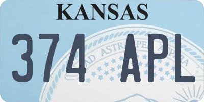 KS license plate 374APL