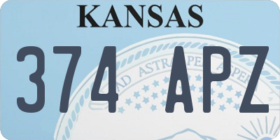 KS license plate 374APZ