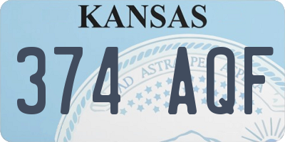 KS license plate 374AQF
