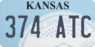 KS license plate 374ATC