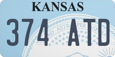 KS license plate 374ATD