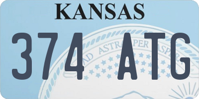 KS license plate 374ATG