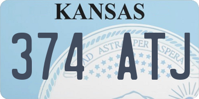 KS license plate 374ATJ