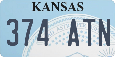 KS license plate 374ATN