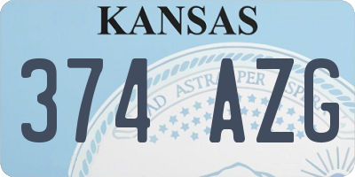KS license plate 374AZG