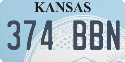KS license plate 374BBN
