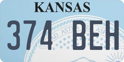 KS license plate 374BEH