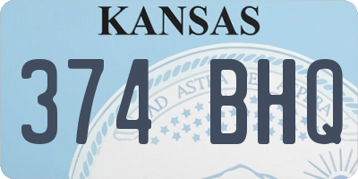 KS license plate 374BHQ