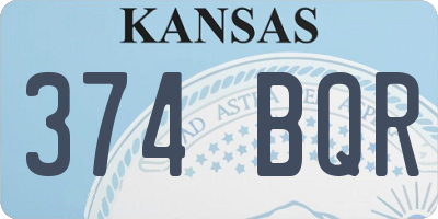 KS license plate 374BQR