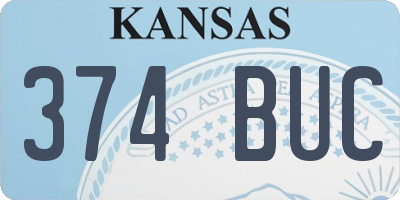 KS license plate 374BUC