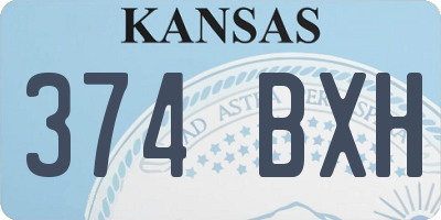 KS license plate 374BXH