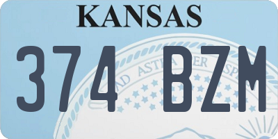 KS license plate 374BZM