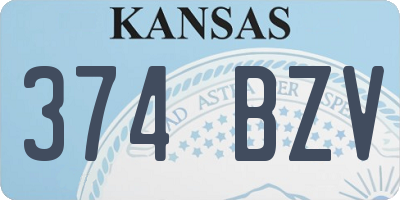 KS license plate 374BZV