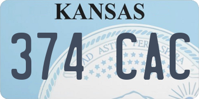 KS license plate 374CAC