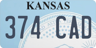KS license plate 374CAD
