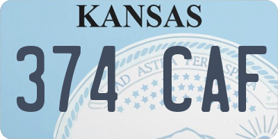 KS license plate 374CAF