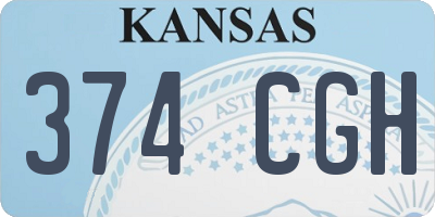 KS license plate 374CGH