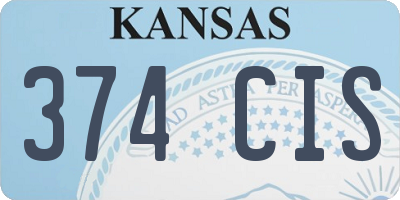 KS license plate 374CIS