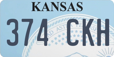 KS license plate 374CKH