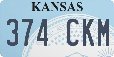 KS license plate 374CKM