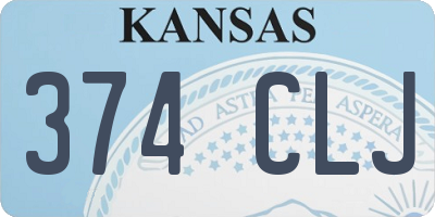 KS license plate 374CLJ