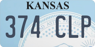 KS license plate 374CLP