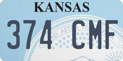 KS license plate 374CMF
