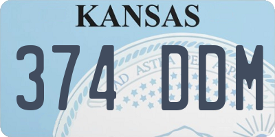 KS license plate 374DDM