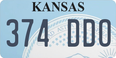 KS license plate 374DDO