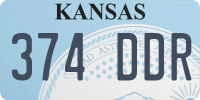 KS license plate 374DDR