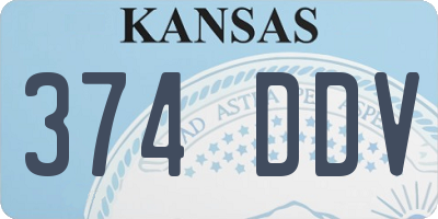 KS license plate 374DDV