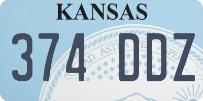 KS license plate 374DDZ