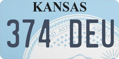 KS license plate 374DEU