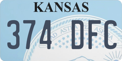 KS license plate 374DFC