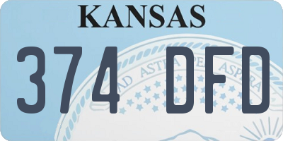 KS license plate 374DFD