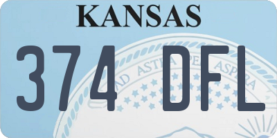 KS license plate 374DFL