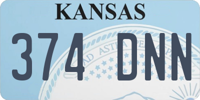 KS license plate 374DNN